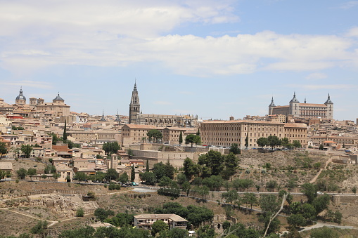 View of the city of El Jem from the Roman amphitheater - Tunisia, Africa