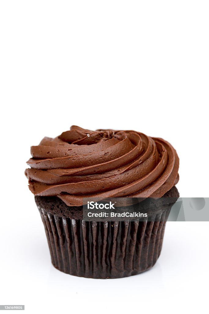 chocolate cupcake chocolate cupcake on white background Chocolate Stock Photo