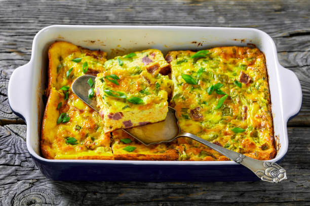 istock Oven Baked Denver Omelette in a baking dish 1361699034