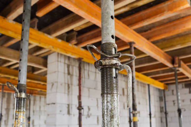 istock The supports of monolithic floor formwork at a construction site. 1361699937