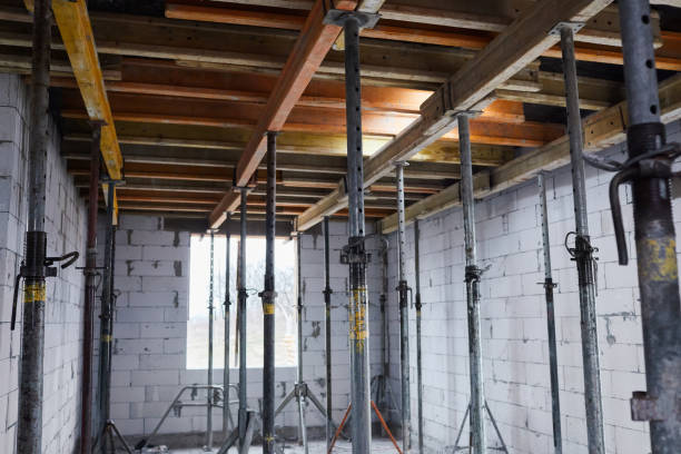 istock The supports of monolithic floor formwork at a construction site. 1361699965