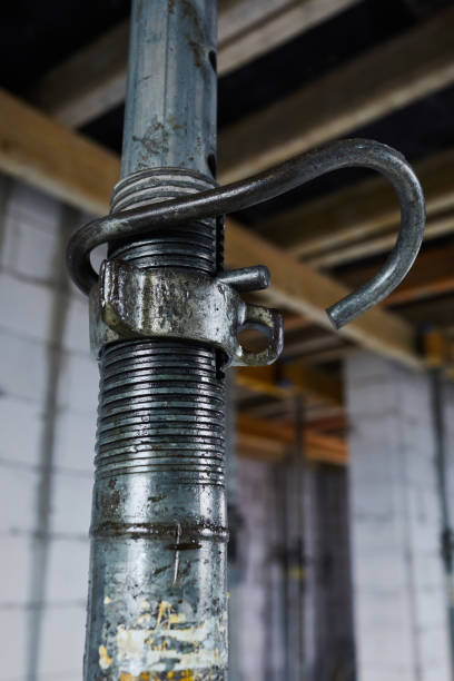 istock The supports of monolithic floor formwork at a construction site. 1361699975