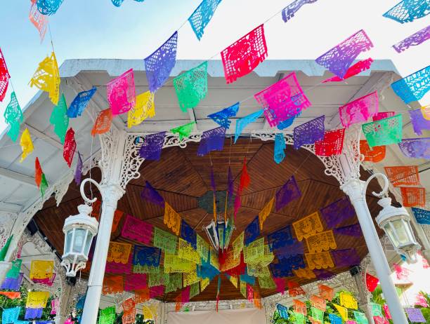 istock Flags of dia de los muertos. 1361702225