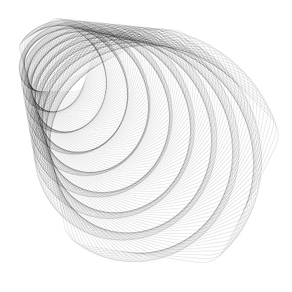 Rotating flying lines shape