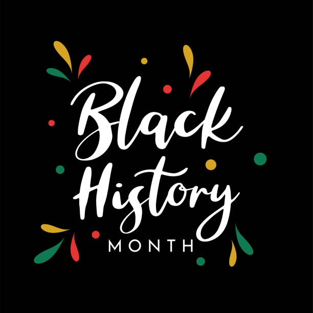 plakat miesiąca czarnej historii. wektor - black history month stock illustrations