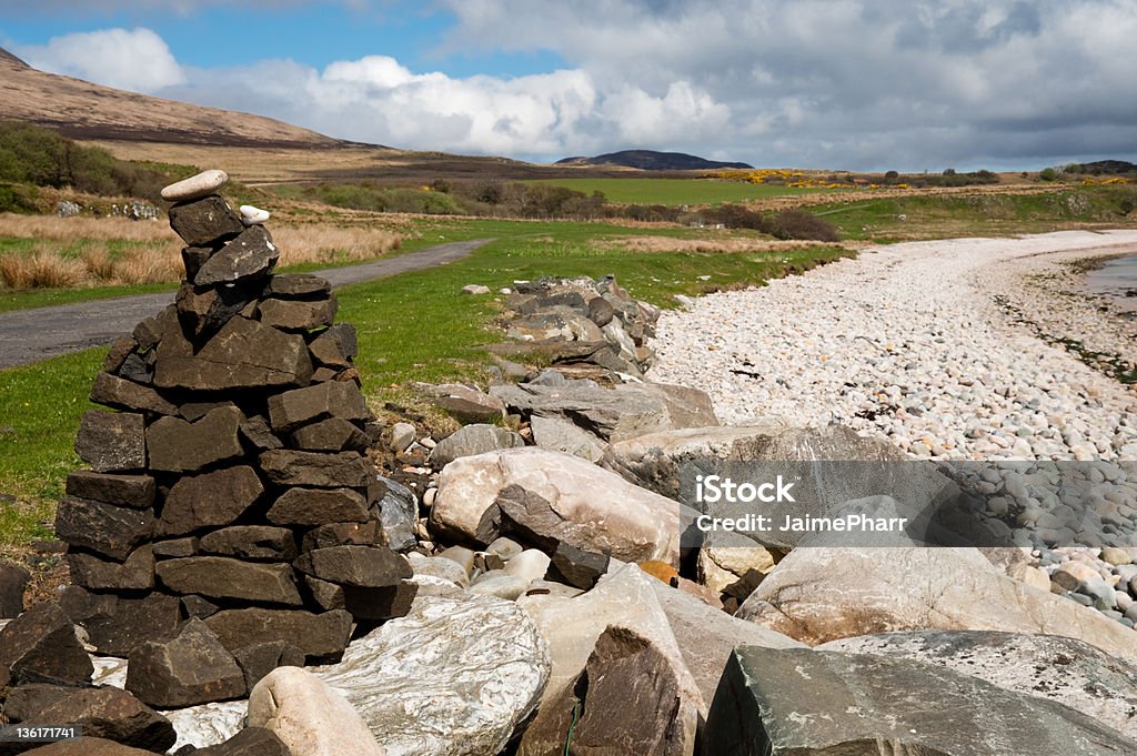 Islay landscape View of Islay coastline and cairn Beach Stock Photo