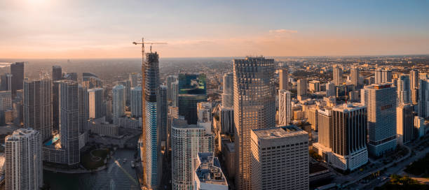istock Sunset skyline from the Miami 1361717589