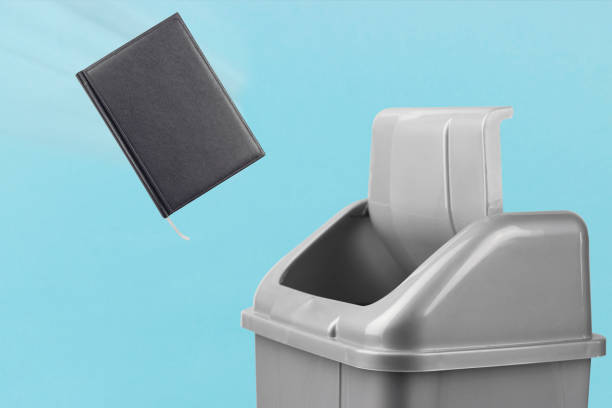 istock book goes in the trash, the concept of refusing to study 1361720120