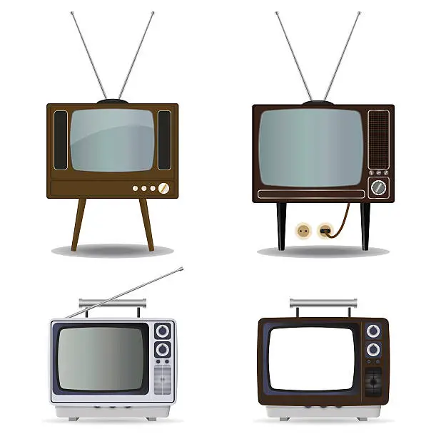 Vector illustration of TV sets