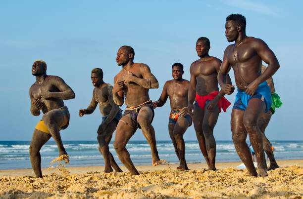 Luanda, Angola: large crowds gather in the afternoon on Cacuaco bay, north of Luanda - crowd scene, no particular person as a subject