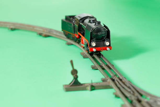 istock Toy locomotive on Rails 1361729167