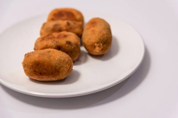 istock Croquettes plate. White background 1361732633
