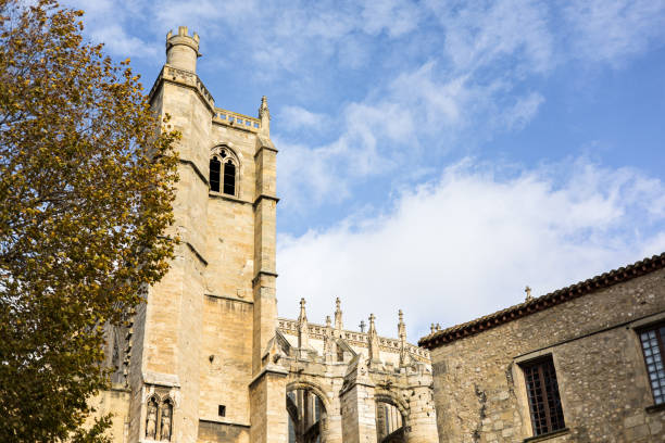 istock Exterior view of Saint-Just-et-Saint-Pasteur Cathedral in Narbonne (Occitanie, France) 1361733761