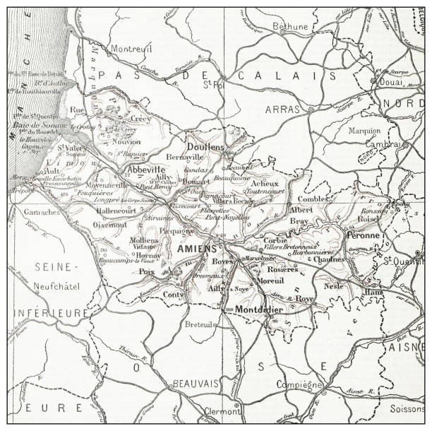 istock Antique French map of Somme (département) 1361741901