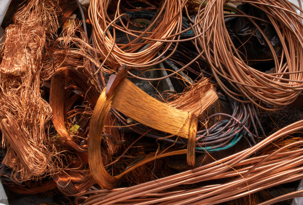 istock Electrical copper waste, copper waste for recycling 1361743518
