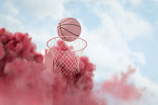 Basketball Hoop in Cloud