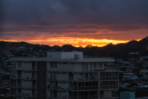 Sunrise over Waikiki.