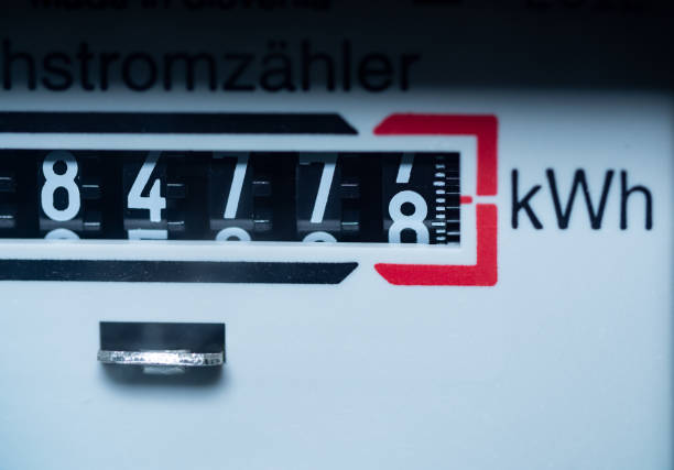 istock Display of an analog electricity meter in the basement. 1361753037