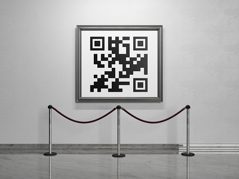 concepto de arte digital y NFT en un museo photo