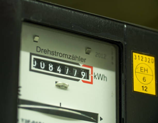 istock Display of an analog electricity meter in the basement. 1361755099