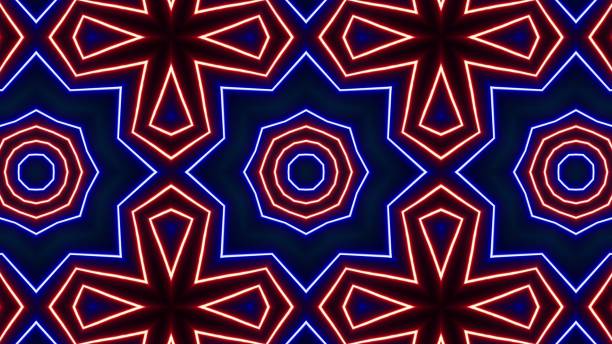 istock Blue and Red Colored Line Event VJ Concept Kaleidoscope Light 1361758291