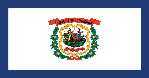 ilustrações de stock, clip art, desenhos animados e ícones de flag of west virginia, usa - west virginia map topography topographic map