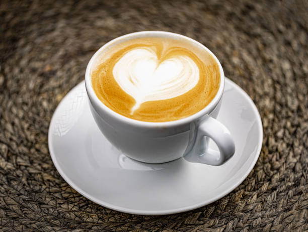 istock Cup of coffee with heart shape 1361763203