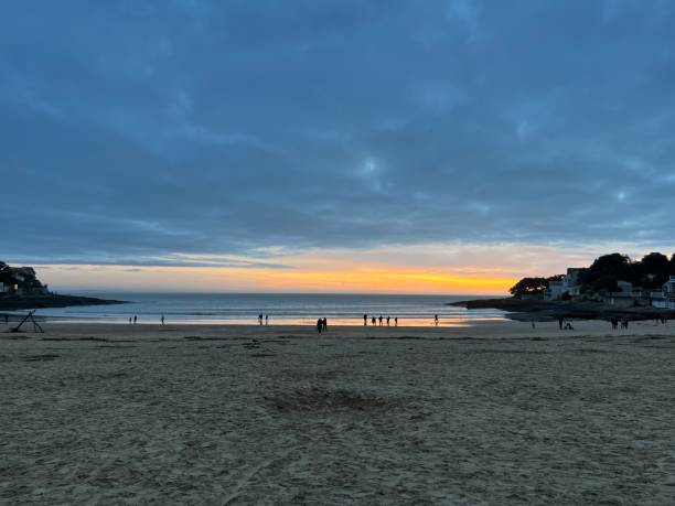 istock Sunset on the beach in France 1361763895