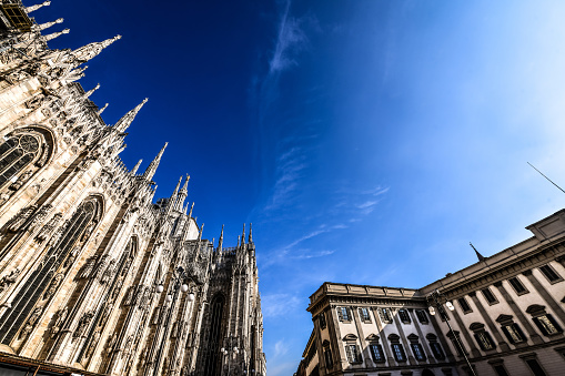 Side View Of Duomo In Milan, Italy