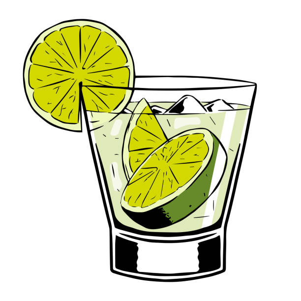 Isolated green cocktail illustration vector Isolated green cocktail drink bar illustration vector club soda stock illustrations