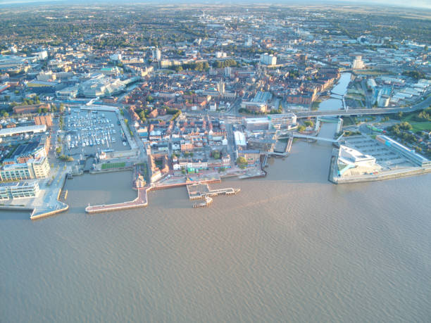 istock Kingston-upon-Hull waterfront as seen from the air 1361769901