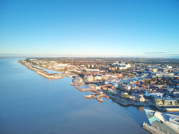istock Kingston-upon-Hull waterfront as seen from the air 1361769902