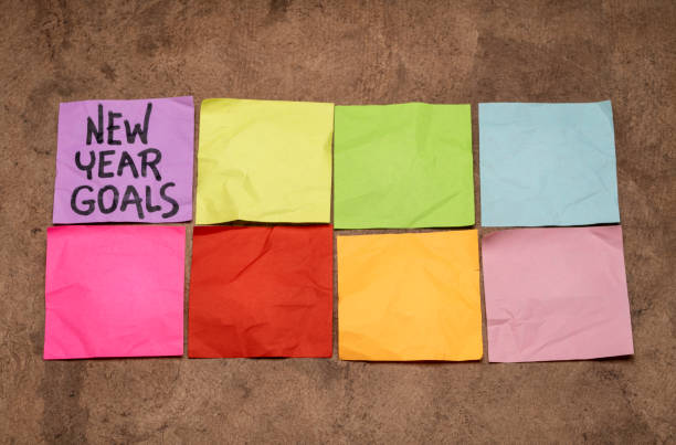 istock New Year goals - set of colorful blank sticky notes 1361774535