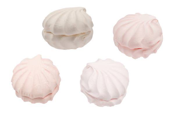 istock Rose marshmallow isolated on white. Zephyr. 1361775236