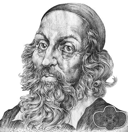 John Amos Comenius (1592 - 1670) portrait from Czech money banknote