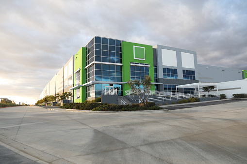 Logistics building in Southern California.  Shot in December of 2021.