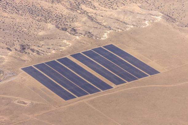istock Solar Energy Plant Aerial View 1361782907