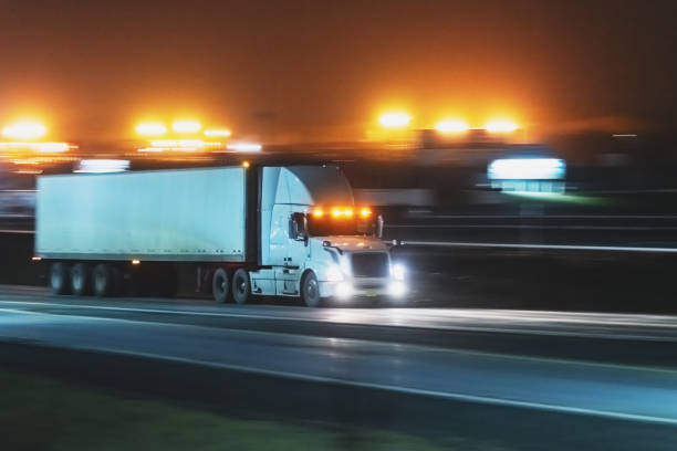 istock Semi Truck on Highway 1361785526