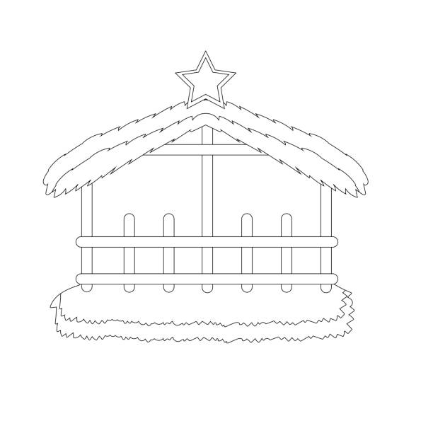 isolated christmas sickle with star nativity vector - getty 幅插畫檔、美工圖案、卡通及圖標