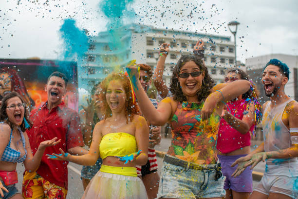 Holi festival Brazilian Carnival, Tradition, Brazil, South America, Latin America carnival stock pictures, royalty-free photos & images