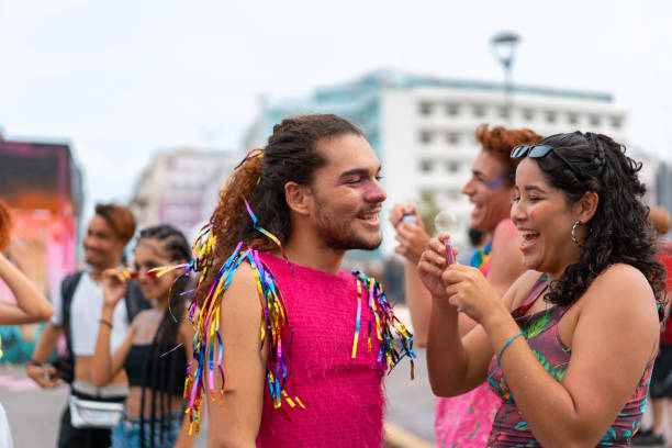 istock People painting their faces at Carnival 1361803802