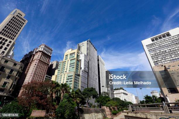 Anhangabau Valley In Sao Paulo Downtown Stock Photo - Download Image Now - Ancient, Architecture, Brazil