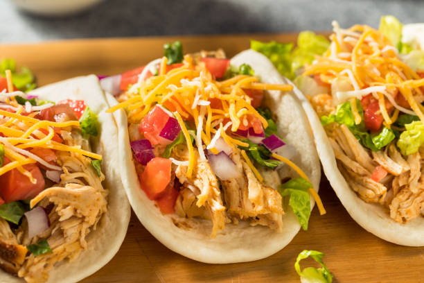 istock Homemade Shredded Chicken Tacos 1361813008