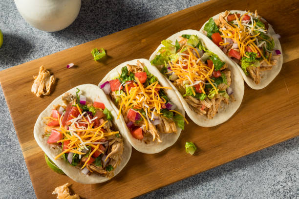 istock Homemade Shredded Chicken Tacos 1361813014