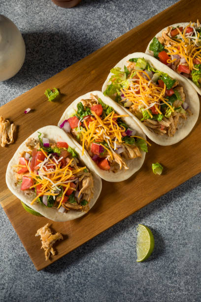 istock Homemade Shredded Chicken Tacos 1361813017