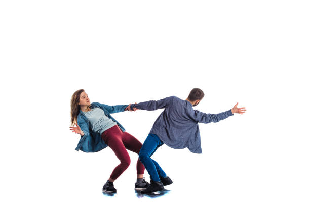 istock Professional trainers showing aerobic moves 1361813298