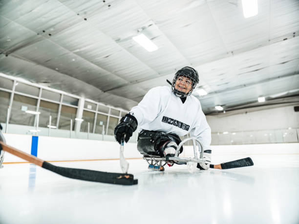 istock Latin woman  playing para hockey 1361815937