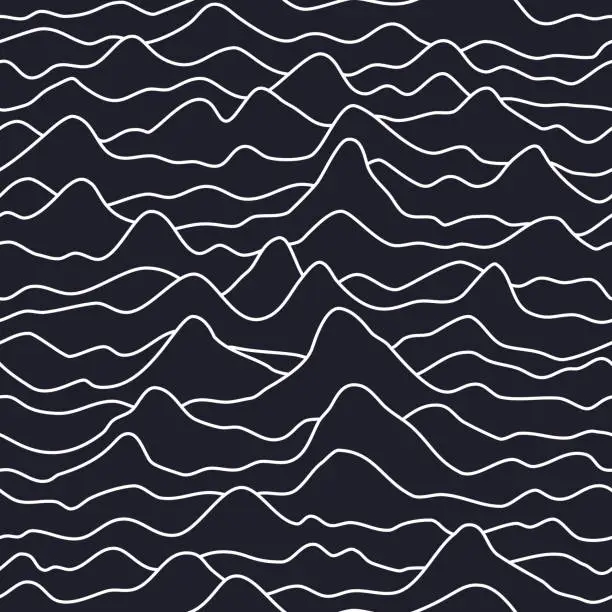 Vector illustration of Seamless Waves Lines