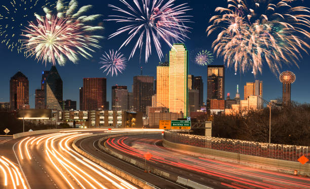 istock fireworks in dallas - texas 1361816237
