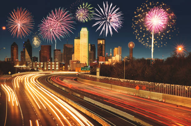 istock fireworks in dallas - texas 1361816277